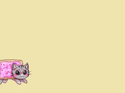 Скачать обои радуга, нян кэт, Nyan Cat, раздел минимализм в разрешении  1400x1050
