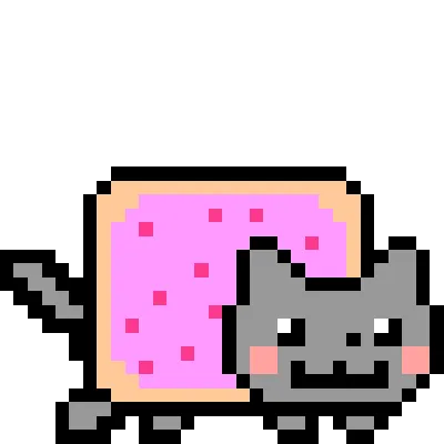 Скачать обои радуга, нян кэт, Nyan Cat, раздел минимализм в разрешении  1920x1080