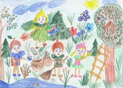 Детские рассказы и рисунки о «Эколятах-дошколятах — защитниках природы» (3  фото). Воспитателям детских садов, школьным учителям и педагогам - Маам.ру
