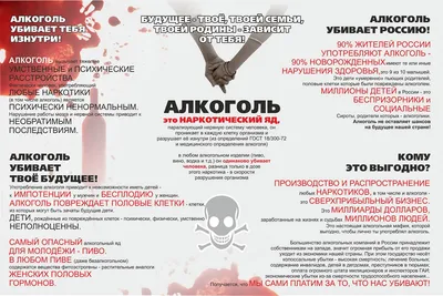 Плакат о вреде алкоголя (арт.АГ-01) купить в Москве с доставкой: цены в  интернет-магазине АзбукаДекор