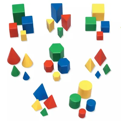 3d Геометрические Фигуры Набор Трехмерных Цветных Геометрических Фигур —  стоковая векторная графика и другие изображения на тему Форма предмета -  iStock