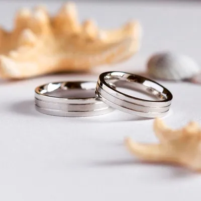 Купить Парные обручальные кольца с двумя бриллиантовыми дорожками в кольце  невесты COMBO DUET в интернет-магазине: эксклюзивный дизайн, хорошая цена,  отзывы, описание | obruchalki.com