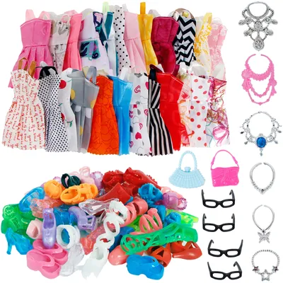 sotogo 85 pieces doll clothes set for barbie dolls include 10 pieces  clothes party grown outfits and 75 pieces different doll accessories for  little girl - Walmart.com