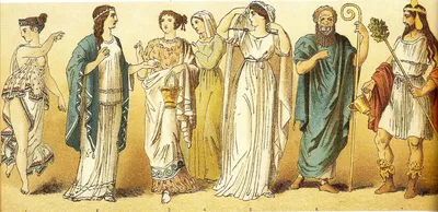 Одежда древней греции рисунки - 62 фото