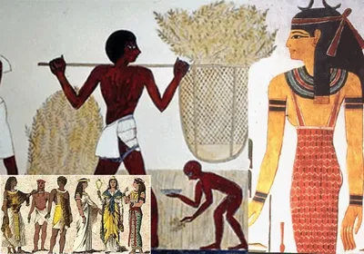 набор древних египтян в оригинальной векторной одежде Иллюстрация вектора -  иллюстрации насчитывающей женщина, одежда: 252419348