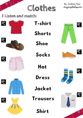Clothes – A2 English Vocabulary - Test-English
