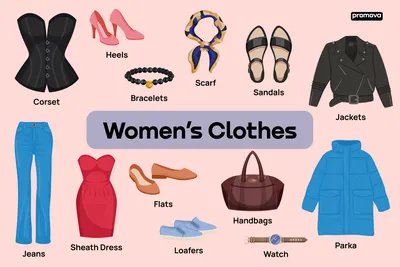 Female Clothes Vocabulary In English