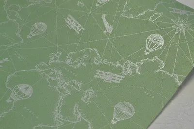 Бумажные зеленые обои однотонные с рисунком воздушный шар, карта 0,53*10м  (ID#1323124267), цена: 121 ₴, купить на Prom.ua