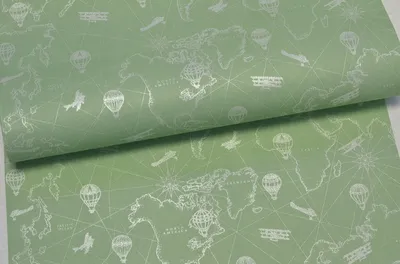 Бумажные зеленые обои однотонные с рисунком воздушный шар, карта 0,53*10м  (ID#1323124267), цена: 121 ₴, купить на Prom.ua