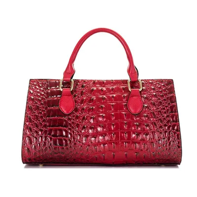 Роскошные дизайнерские женские сумки с крокодиловым узором, однотонные  многофункциональные кожаные женские сумки через плечо высокого качества –  лучшие товары в онлайн-магазине Джум Гик