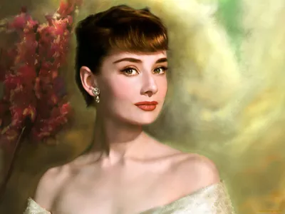 Обои Audrey Hepburn Рисованное -(Люди), обои для рабочего стола, фотографии audrey,  hepburn, рисованные, люди, актриса Обои для рабочего стола, скачать обои  картинки заставки на рабочий стол.