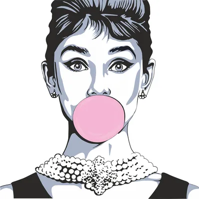 Настенные художественные плакаты Одри Хепберн с рисунком жвачки, модные  плакаты на холсте, черно-белые принты Мэрилин Монро, картины, домашний  декор | AliExpress