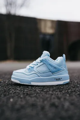 Кросівки дитячі Nike Jordan 4 Off-White шкіряні блакитні на хлопчика та  дівчинку стильні зручні осінь весна (ID#1610711003), цена: 2050 ₴, купить на  Prom.ua