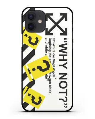 Чехол с надписью Why not? Off-White для iPhone 12 силиконовый купить  недорого в интернет-магазине Caseme