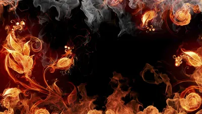 огненные обои с черным фоновым камином Стоковое Фото - изображение  насчитывающей художничества, опасно: 233650100
