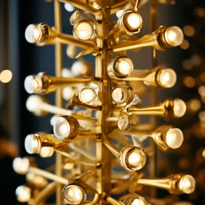 Огоньки на золотой дизайнерской …» — создано в Шедевруме