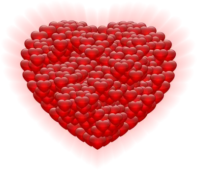 Огромное сердце сделанное более малых сердец Стоковое Изображение -  изображение насчитывающей конструкция, символ: 28935101