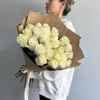 Шикарный букет 101 белых роз — купить в Екатеринбурге