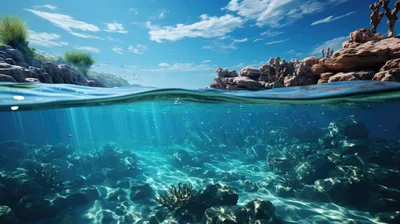 Подводный мир океана, барьерный риф…» — создано в Шедевруме