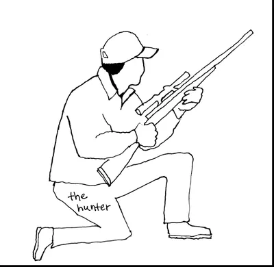 Наклейка на авто Охотник с ружьем на охоте трава - купить по выгодным ценам  в интернет-магазине OZON (715642523)