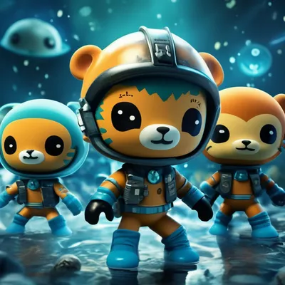 Картинка для торта \"Октонавты (The Octonauts)\" - PT104662 печать на  сахарной пищевой бумаге