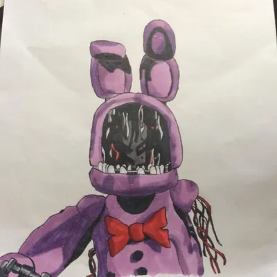 How to draw Old Bonnie, FNAF, Как нарисовать Олд Бонни - YouTube