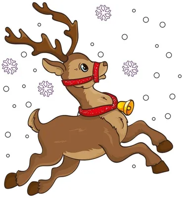 милый забавный олень в новогодней шапке и ленте PNG , Милый, лента,  рождество PNG картинки и пнг рисунок для бесплатной загрузки