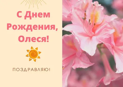 Открытка С Днём Рождения, Олеся! Поздравительная открытка А6 в крафтовом  конверте. - купить с доставкой в интернет-магазине OZON (1275353655)