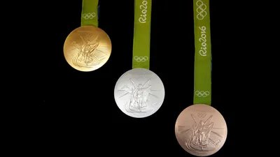 Медаль олимпиады 2016 Рио Серебро награды олимпийских победителей копия