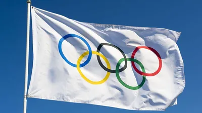 Купить флаг Олимпийский с древком пластиковым за ✓ 1100 руб.