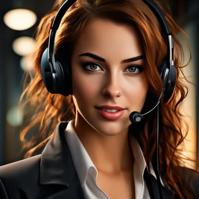 Woman Call Center Operator Using Laptop in Office Stock Photo - Image of  female, customers: 227183804