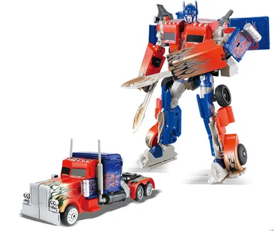 Большой робот трансформер Оптимус Прайм (Optimus Prime) 24 см, автобот,  синий - купить с доставкой по выгодным ценам в интернет-магазине OZON  (393299690)