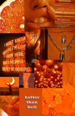 Оранжевые обои эстетика | Оранжевый, Оранжевые картины, Коллаж на стене  спальни