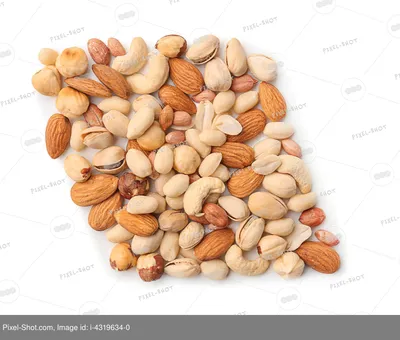 восемь видов орехов лежат на белом фоне, орехи, удача, арахис фон картинки  и Фото для бесплатной загрузки