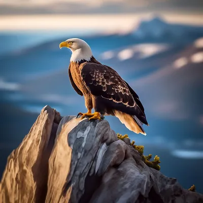 Величественный орел на высокой скале…» — создано в Шедевруме