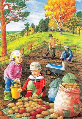 Картинки осень для детей для занятий дома и в садике | Краска, Иллюстрации,  Художники