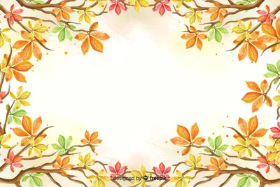 Акварель Осень Листья Вектор фон, Фоны Включая: красочный и акварель -  Envato Elements