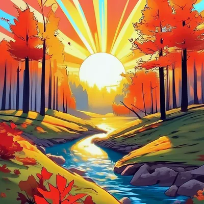 Доброе утро, солнце,природа,осень,…» — создано в Шедевруме