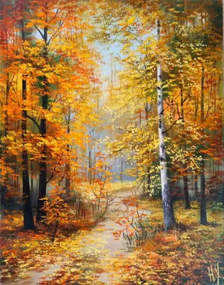 Картинки Осень Природа лес речка деревьев сезон года
