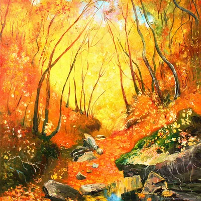 Рисунок на тему осень в лесу - 48 фото