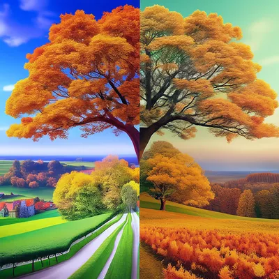 Осень зима яркие краски переход в …» — создано в Шедевруме