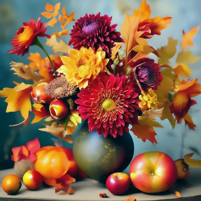 Осенние цветы» — создано в Шедевруме