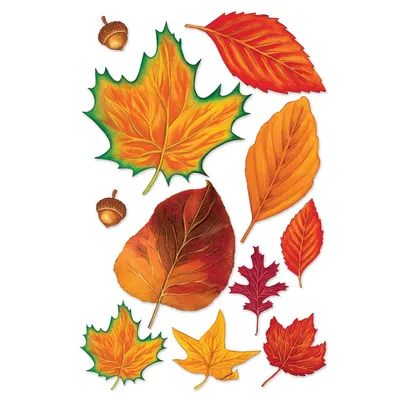 Осенние листья трафареты цветные - 63 фото