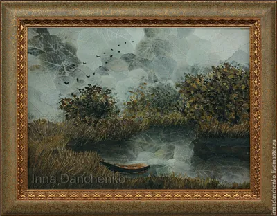 Картина в технике ошибана, из прессованных растений \"С бабочками\" №913775 -  купить в Украине на Crafta.ua