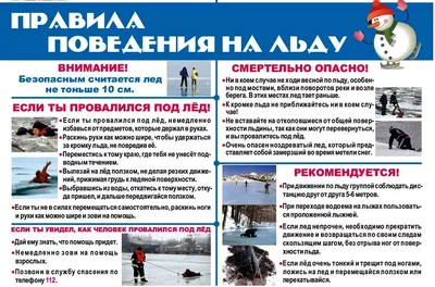 Памятка «Осторожно, тонкий лед!» | Администрация Пугачёвского  муниципального района Саратовской области