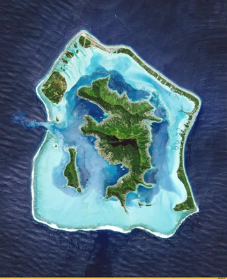 Карта острова Бора-Бора / Travel.Ru / Страны / Французская Полинезия / Карты