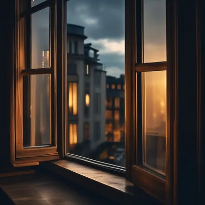 Белое открытое окно, за окном …» — создано в Шедевруме