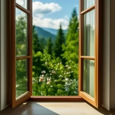 Фотообои Открытое окно на стену. Купить фотообои Открытое окно в  интернет-магазине WallArt
