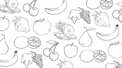 Картинки овощи и фрукты раскраски - 35 фото