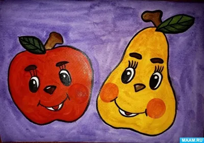 Раскраска фрукты